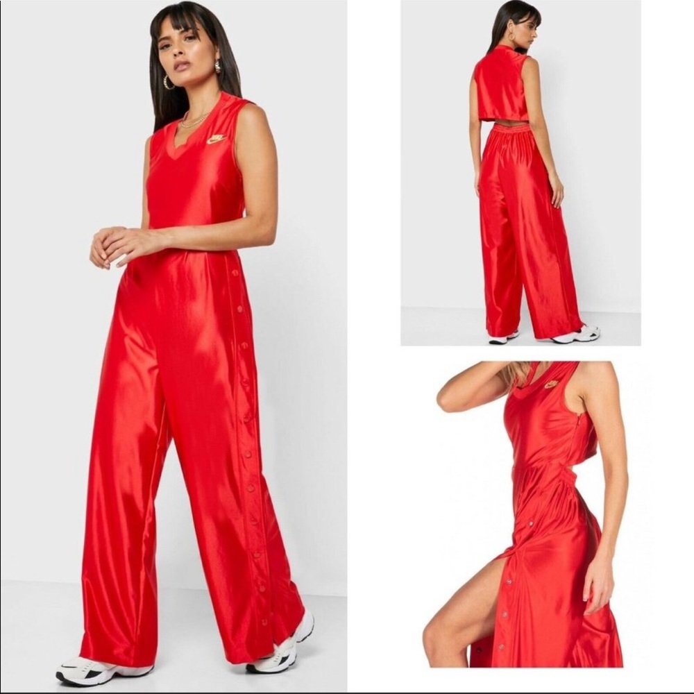 Nike Sportswear Icon Clash Jumpsuit Red MEDIUM